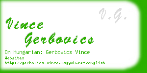 vince gerbovics business card